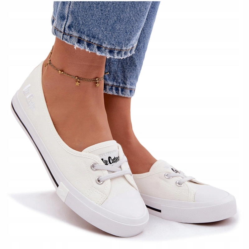 Tenisówki Trampki Damskie Lee Cooper LCW-26-31-4356 Beżowe 40