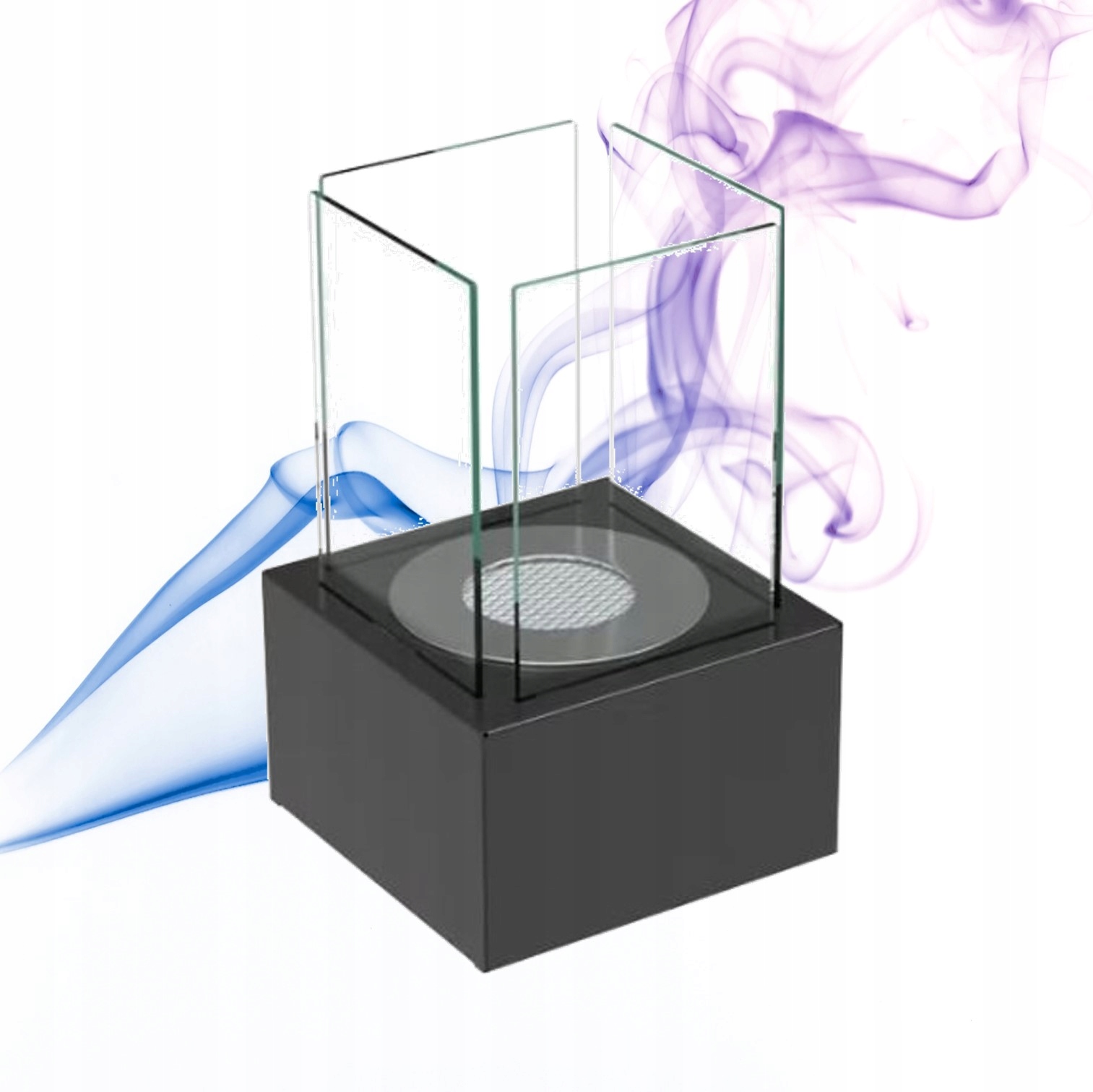 Volně stojící biokrb na stůl Tango 1 černý pro dekoraci nálady