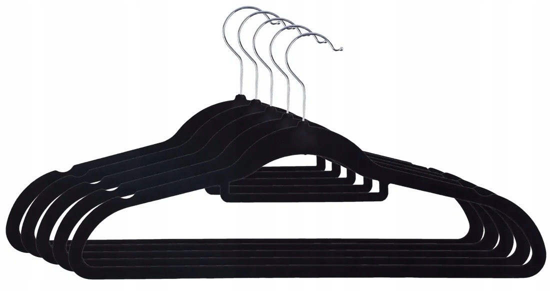 

Wieszak Welurowy ,wieszaki 50 szt czarny