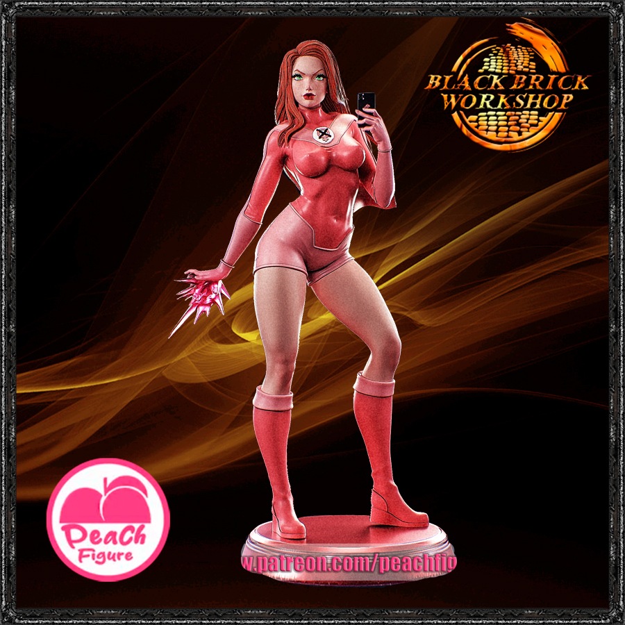 Atom Eve Neupravená Broskvová figurka Měřítko 1/24 (75mm) (sfw) 3D tisk