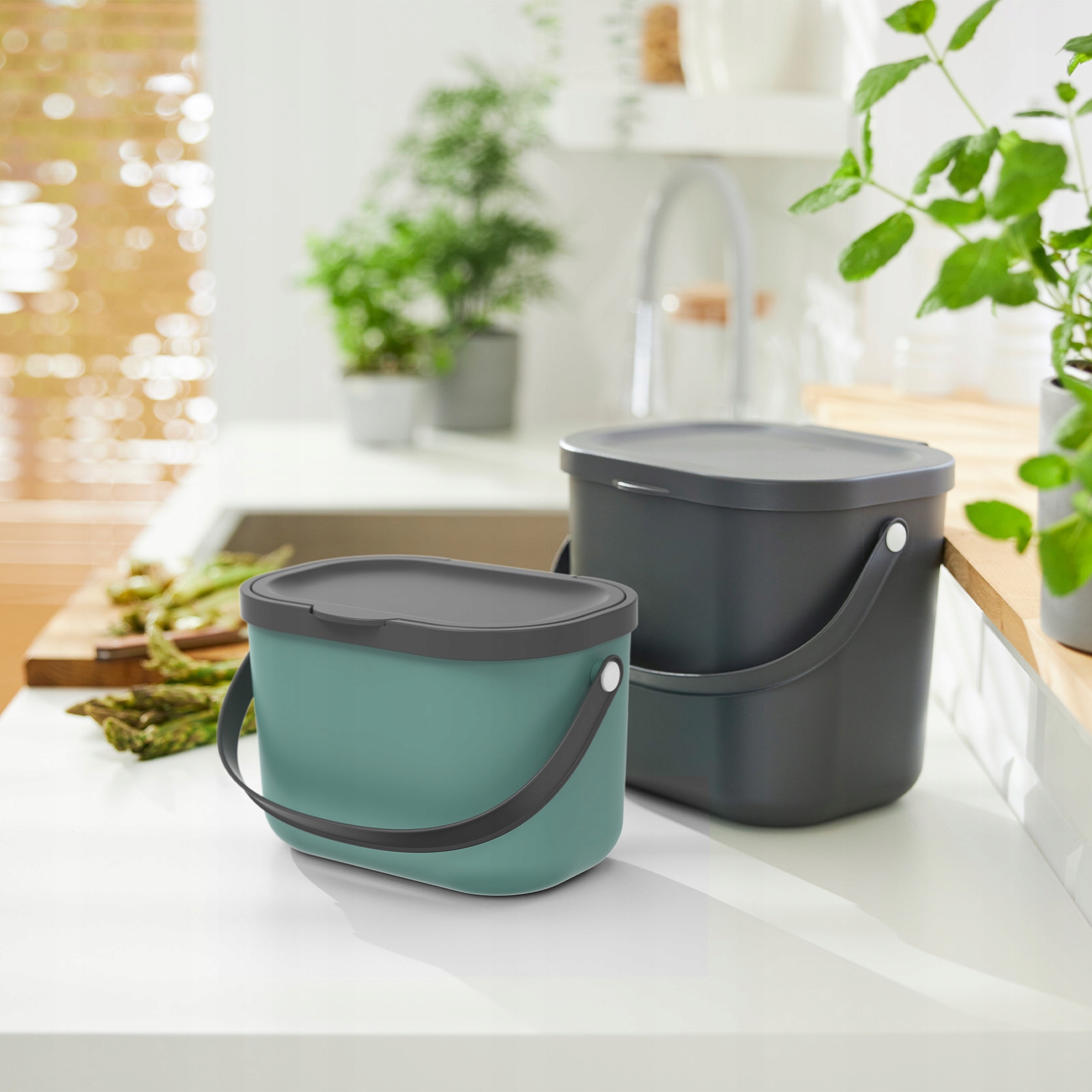 Pojemnik na odpady bio 3.2 L Rotho ALBULA Pojemność 3.2 l