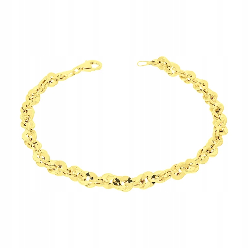 Zlatý náramek 585 14 kt s řetízkovou vazbou model pro každodenní nošení 4.25 g