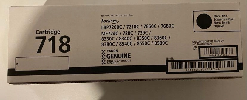 CANON TONER 718 CRG718 BLACK ORYGINAŁ PUSTY