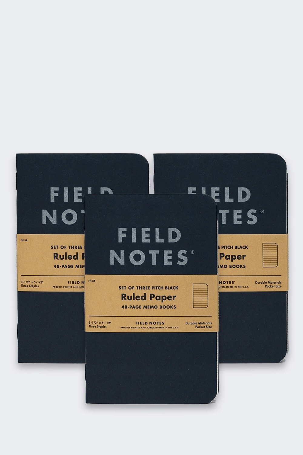 Notes Field Notes Pitch Black Memo Small Linie