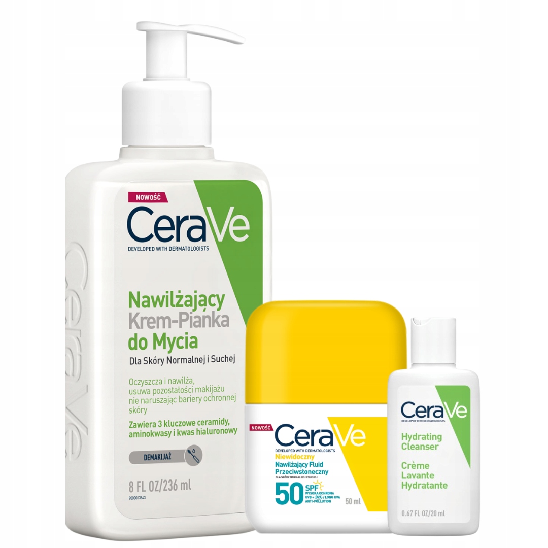 CeraVe Fluid SPF50 Krem-Pianka Nawilżająca Skóra Normalna i Sucha