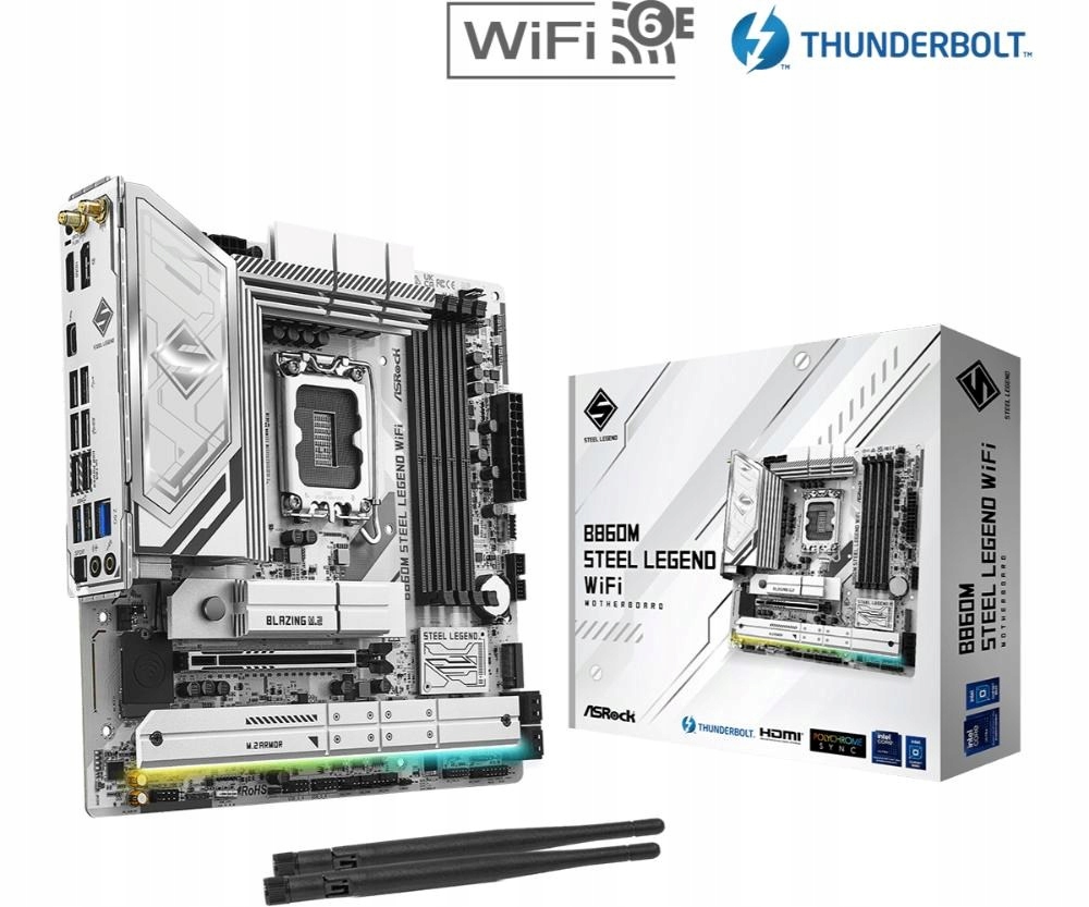 ASRock Mb Sc LGA1851 B860M Steel Legend WiFi, Intel B860, 4xDDR5, …