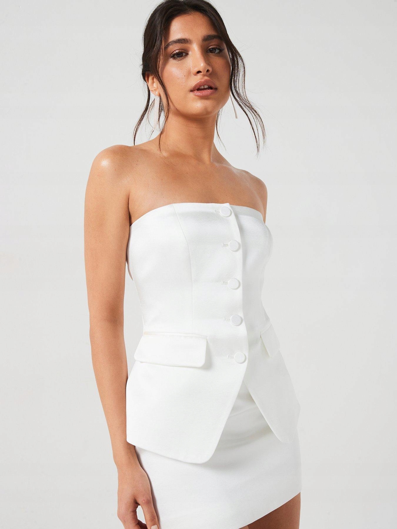 Six Stories Saténový Top Knoflíky 42