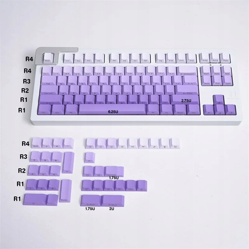 Klávesy pro mechanickou klávesnici Pbt Profile Cherry 125 Ks Gradient Purp