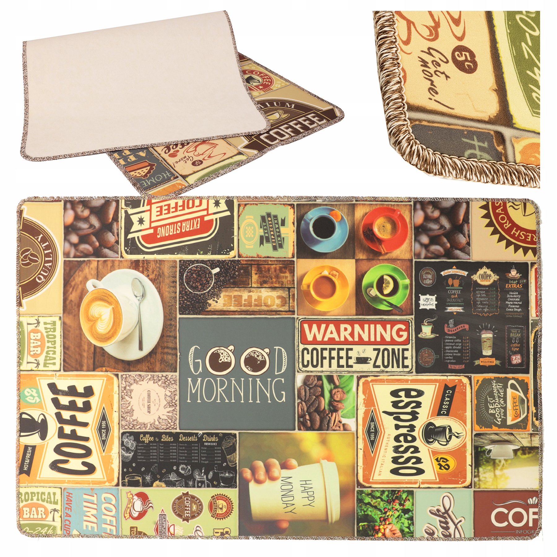 Běhoun Do Kuchyně Měkký Koberec Do Kuchyně Vinylový Pvc 150 X 120 CM