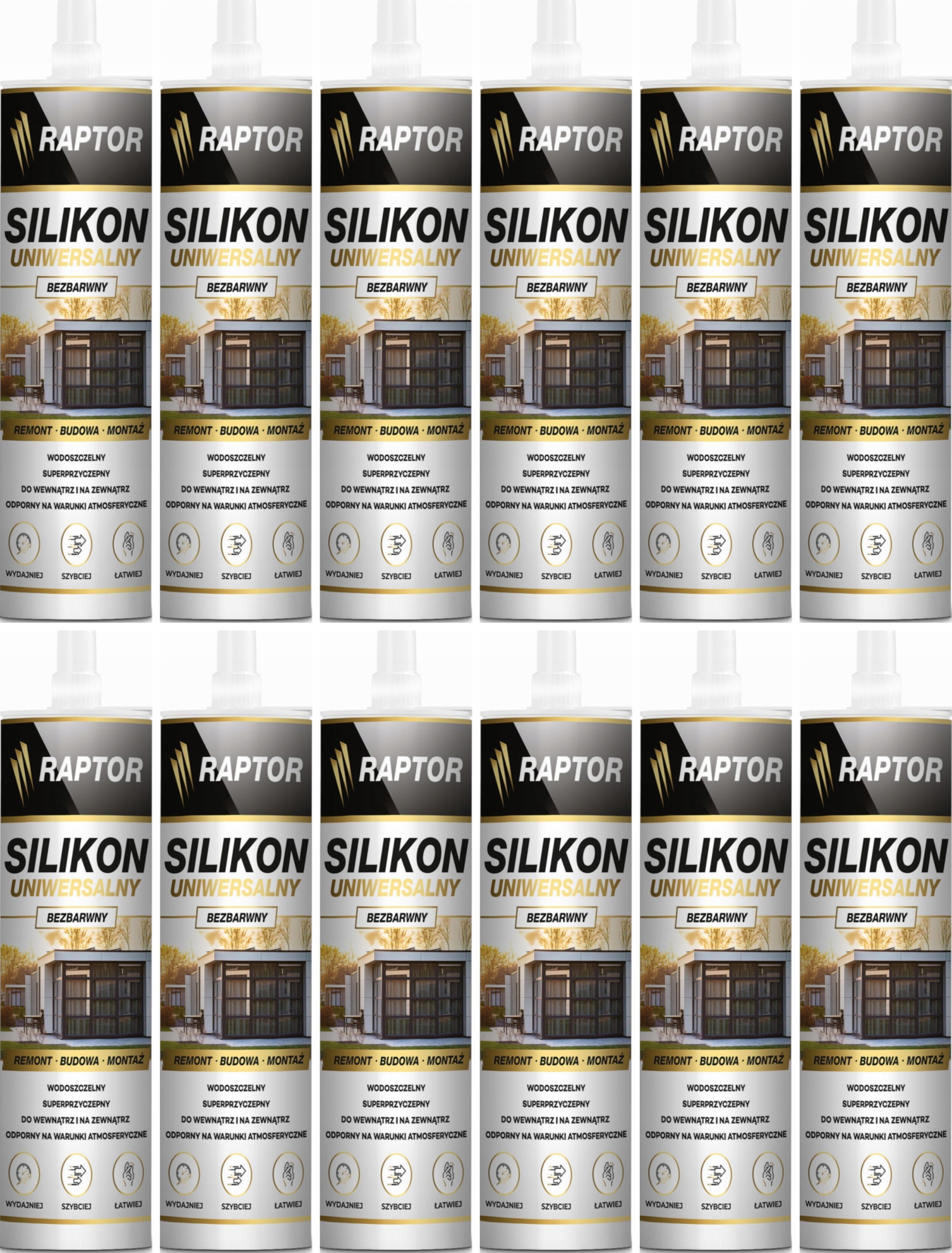 Univerzální silikon číra barva 280 ml Raptor