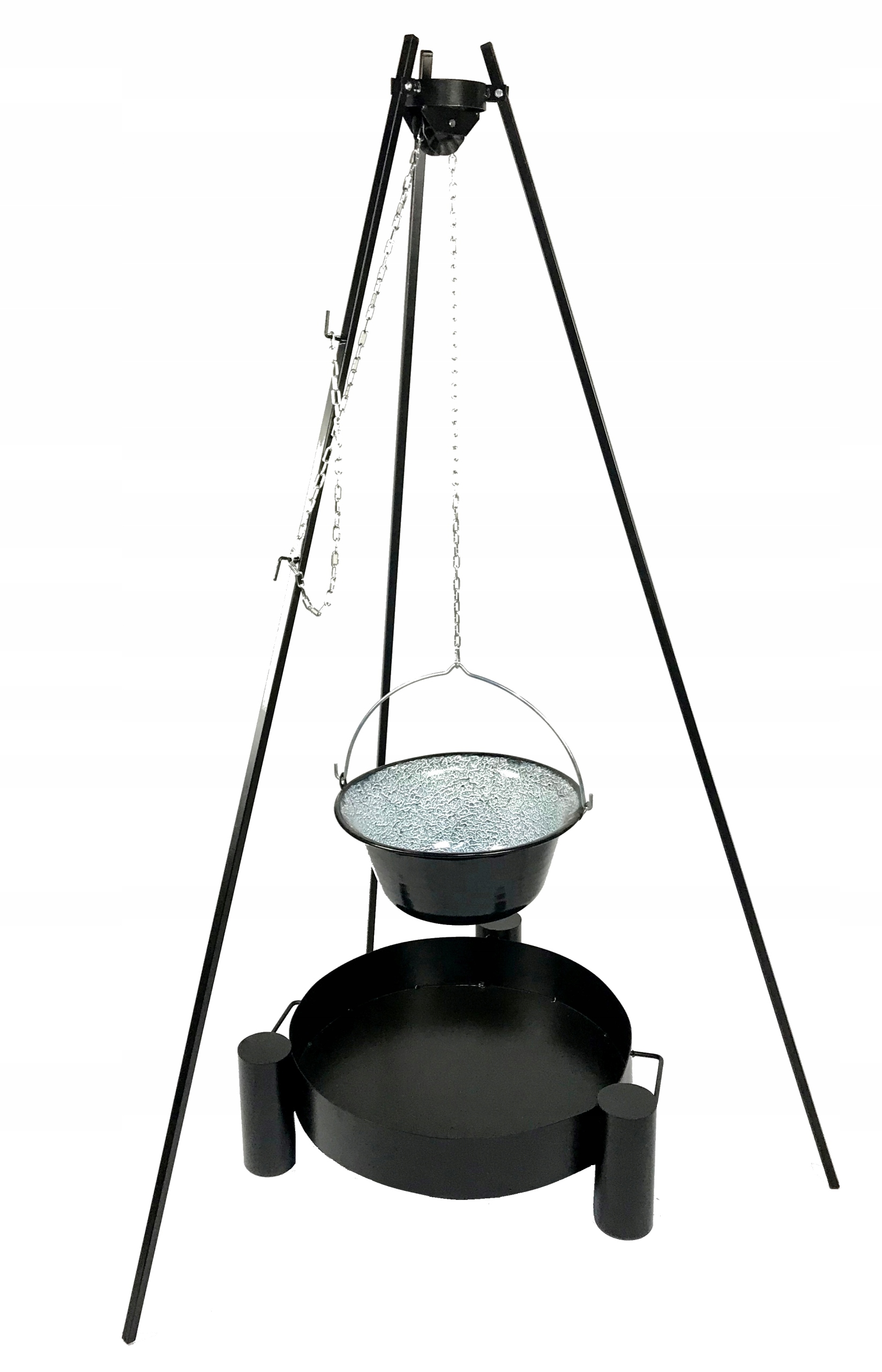Trójnóg z Kociołkiem Emaliowanym 6L+Palenisko 60cm