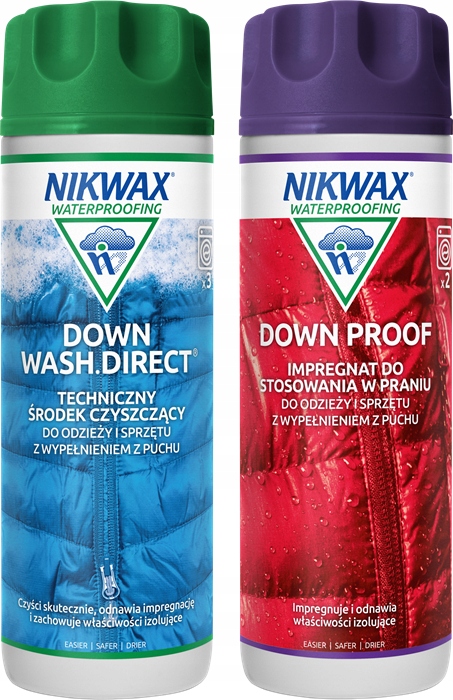 Levně Nikwax Down Wash Direct 300 ml Down Proof 300 ml sada na praní prachového peří