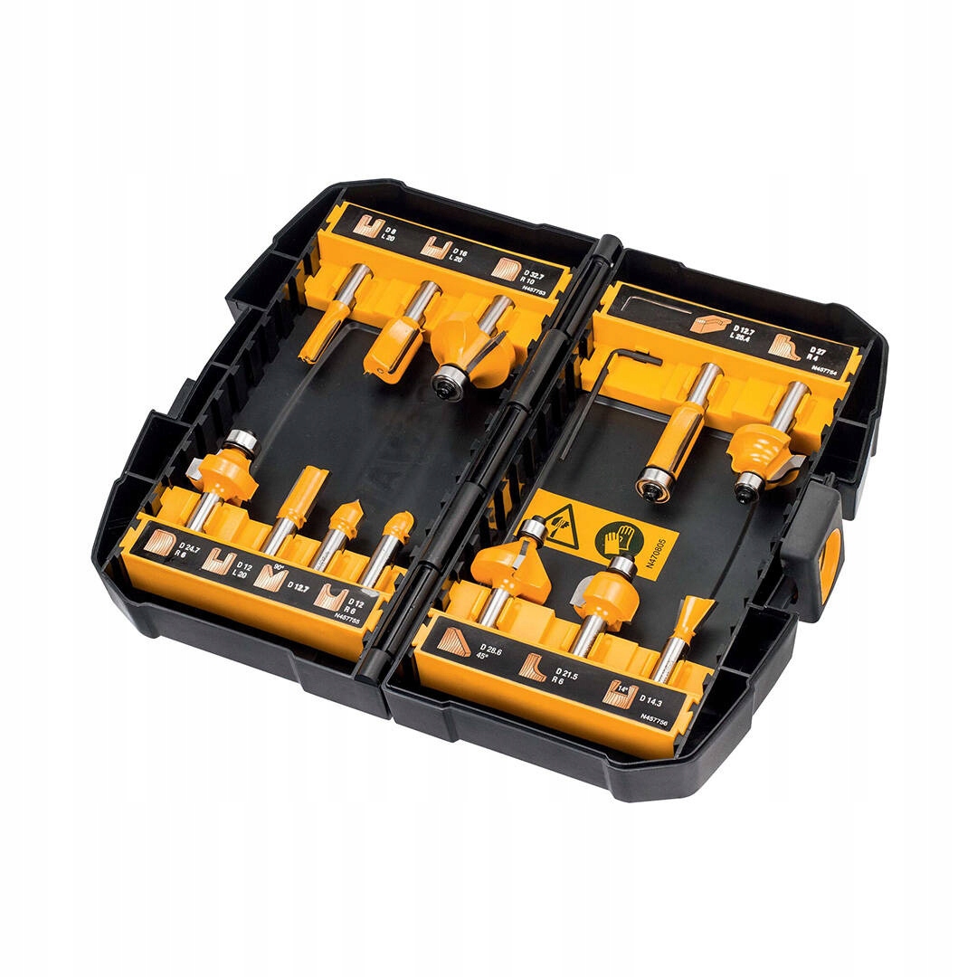 Příslušenství Pro Frézky Dewalt Sada Fréz Na Dřevo 12KS DT90016 DeWALT