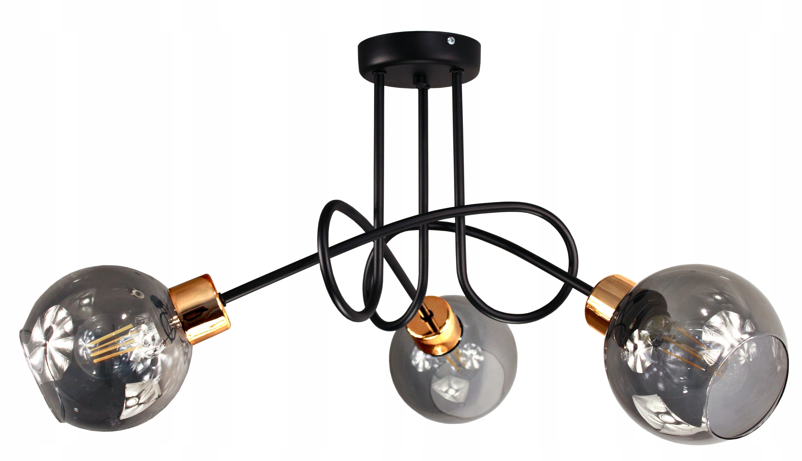 Lustrová Stropní Závěsná Lampa S Skleněnými Led Stínítky