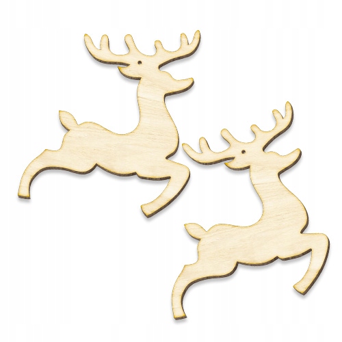 

Dekoracje ze sklejki drewniane renifery Diy 10cm
