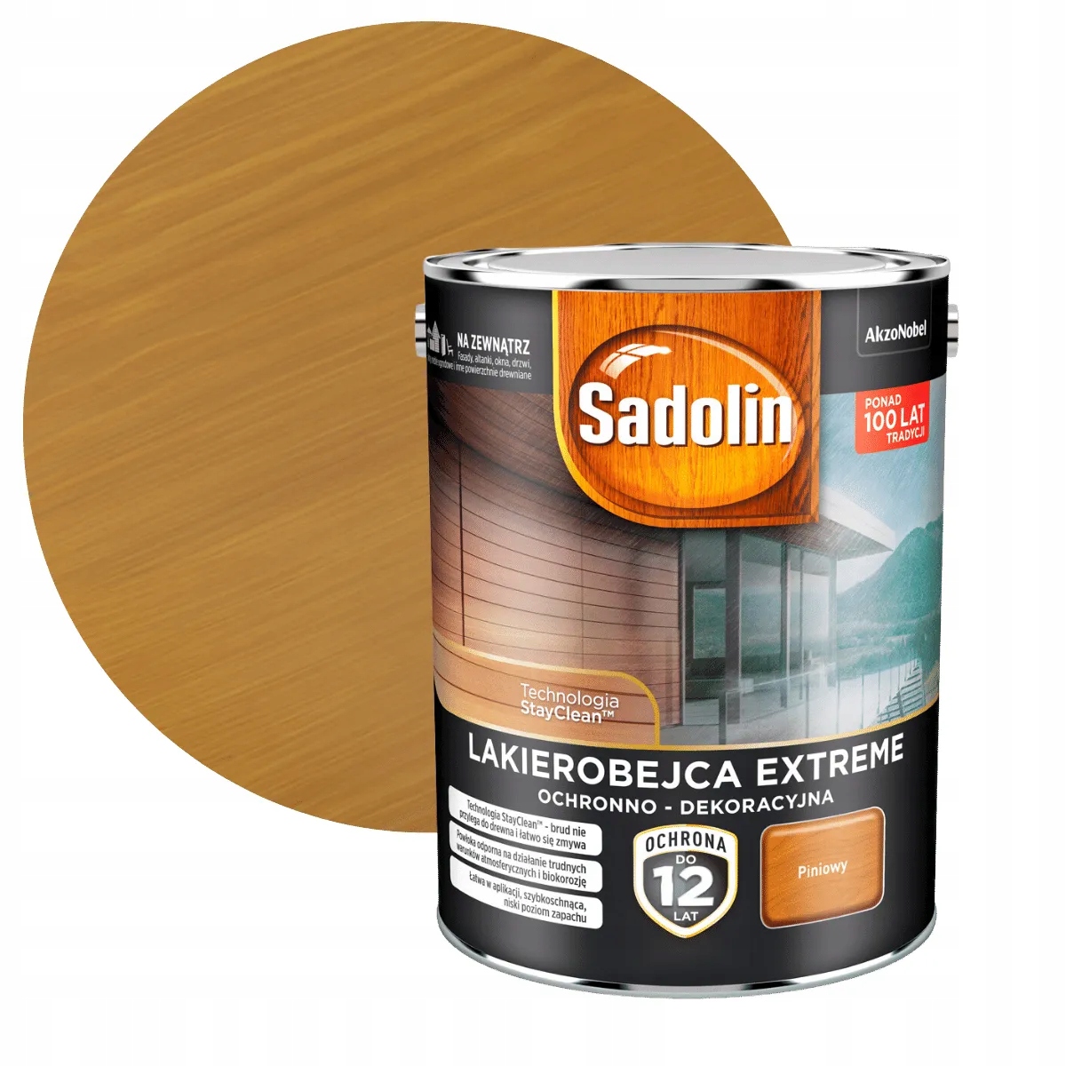 Sadolin Lakierobejca Do Drewna Extreme Piniowy 4,5L