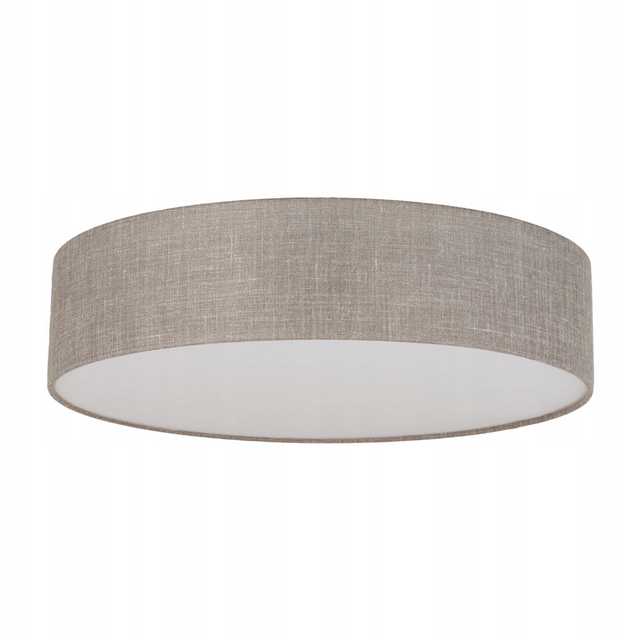 Tk Lighting Lampa sufitowa średnica 80cm Rondo Linen 5638 szaro-beżowa