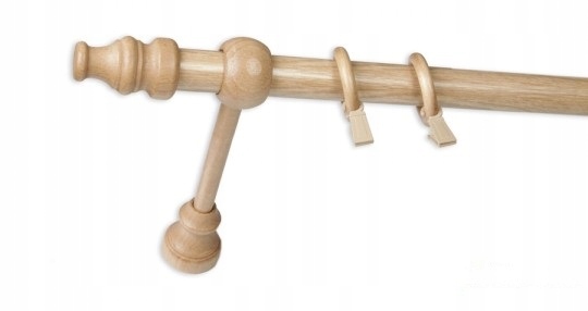 

Karnisz Drewniany 28 mm pojedynczy dąb jasny 220 c