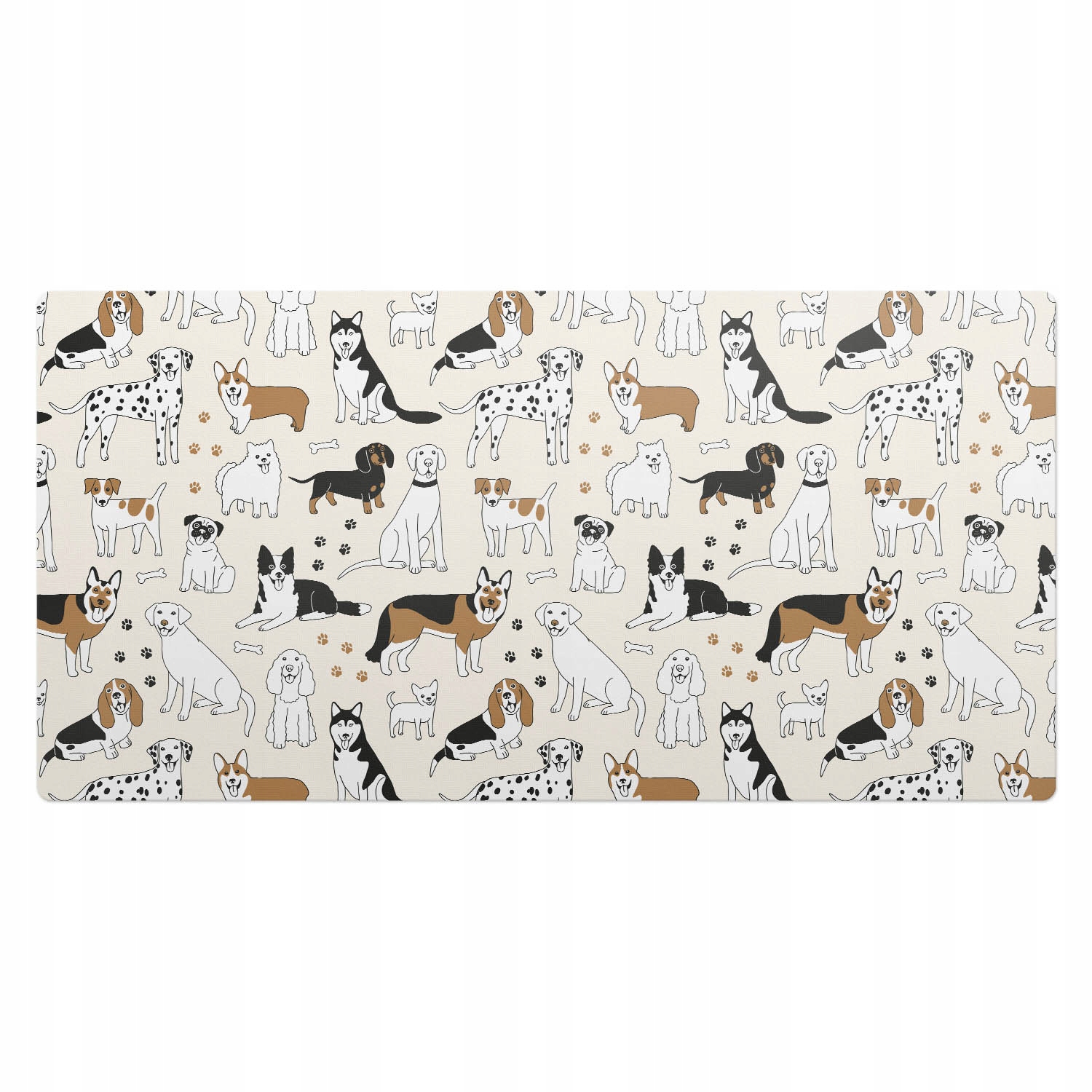 Protiskluzová ochranná podložka na stůl se vzorem Motiv s pejsky 100 x 50 cm