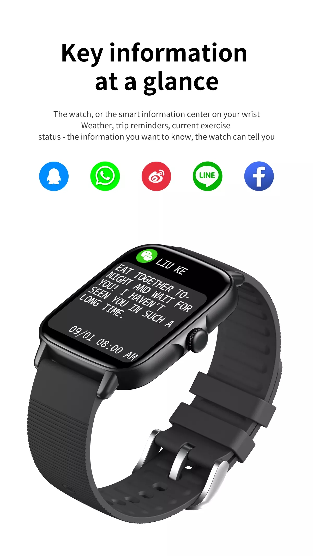 Smart Watch Heart Rate Blood Monitor Pressure Model inny