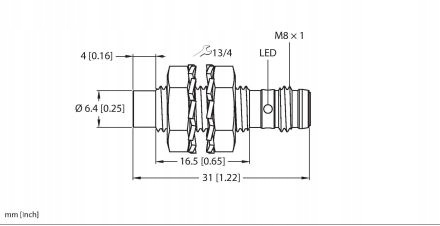 Indukční senzor Turck M8 3 mm 4669650