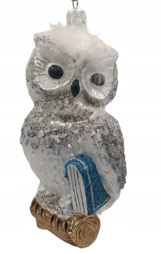 

Bombki Choinkowe Szklane Sowa z książką 17,5cm