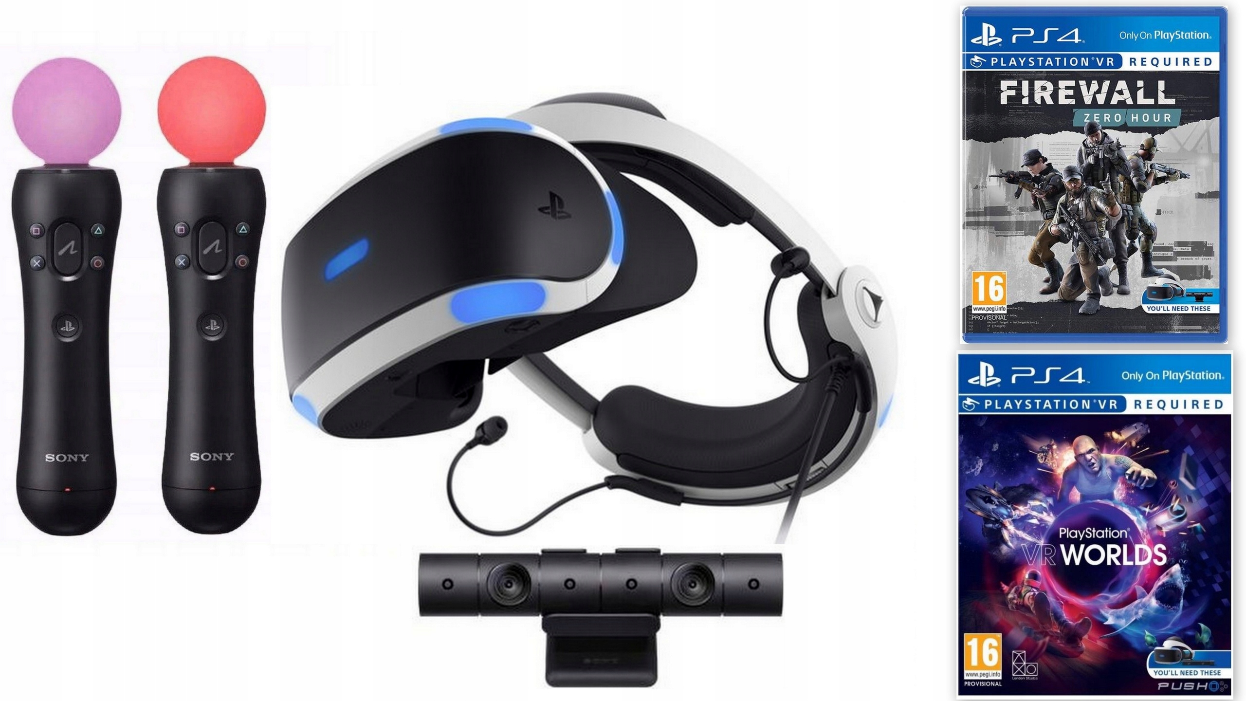 SONY PLAYSTATION VR ZVR2 KAMERA 2 x MOVE GRY