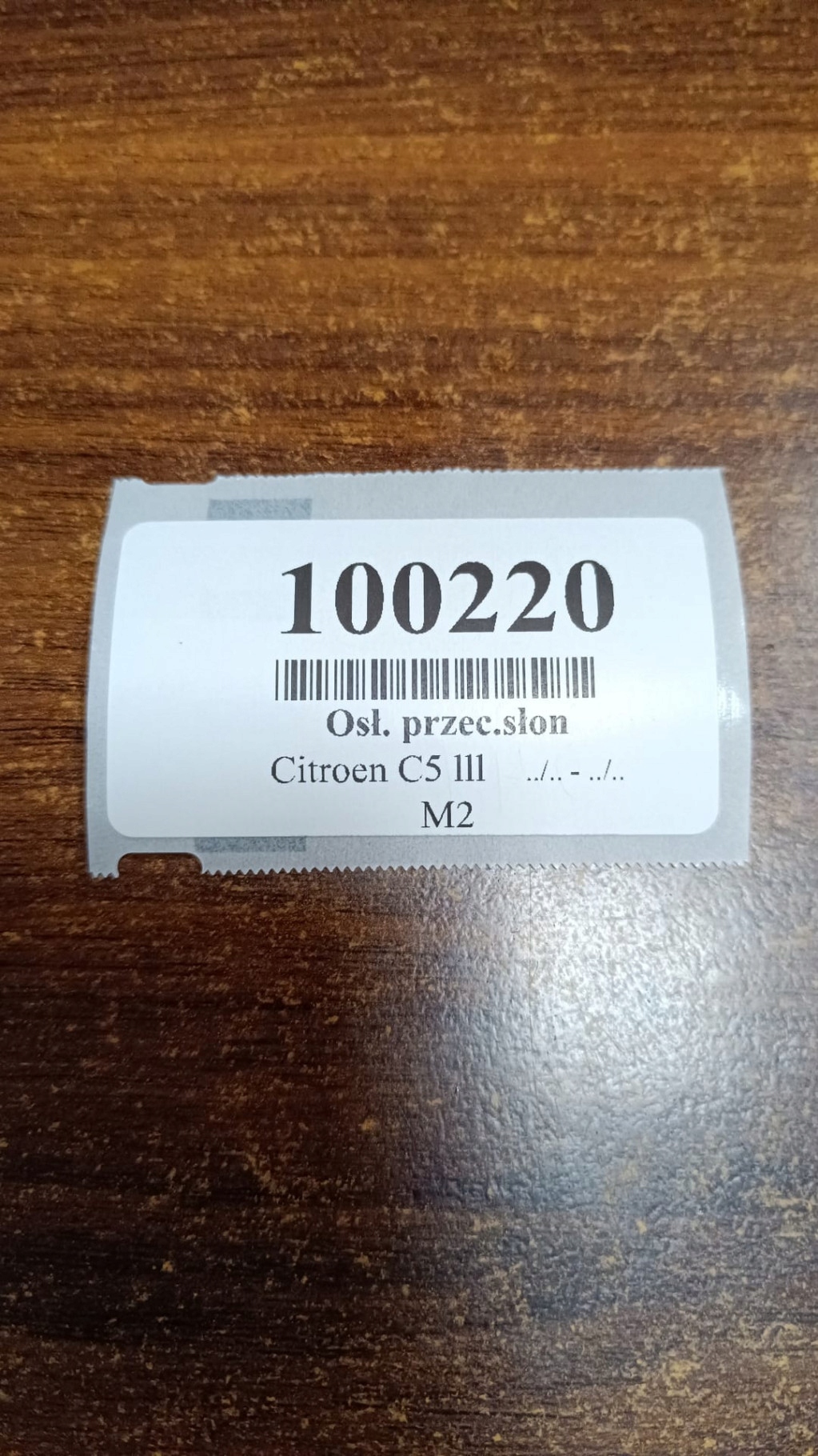 CITROEN C5 III cover PRZECIW sun left