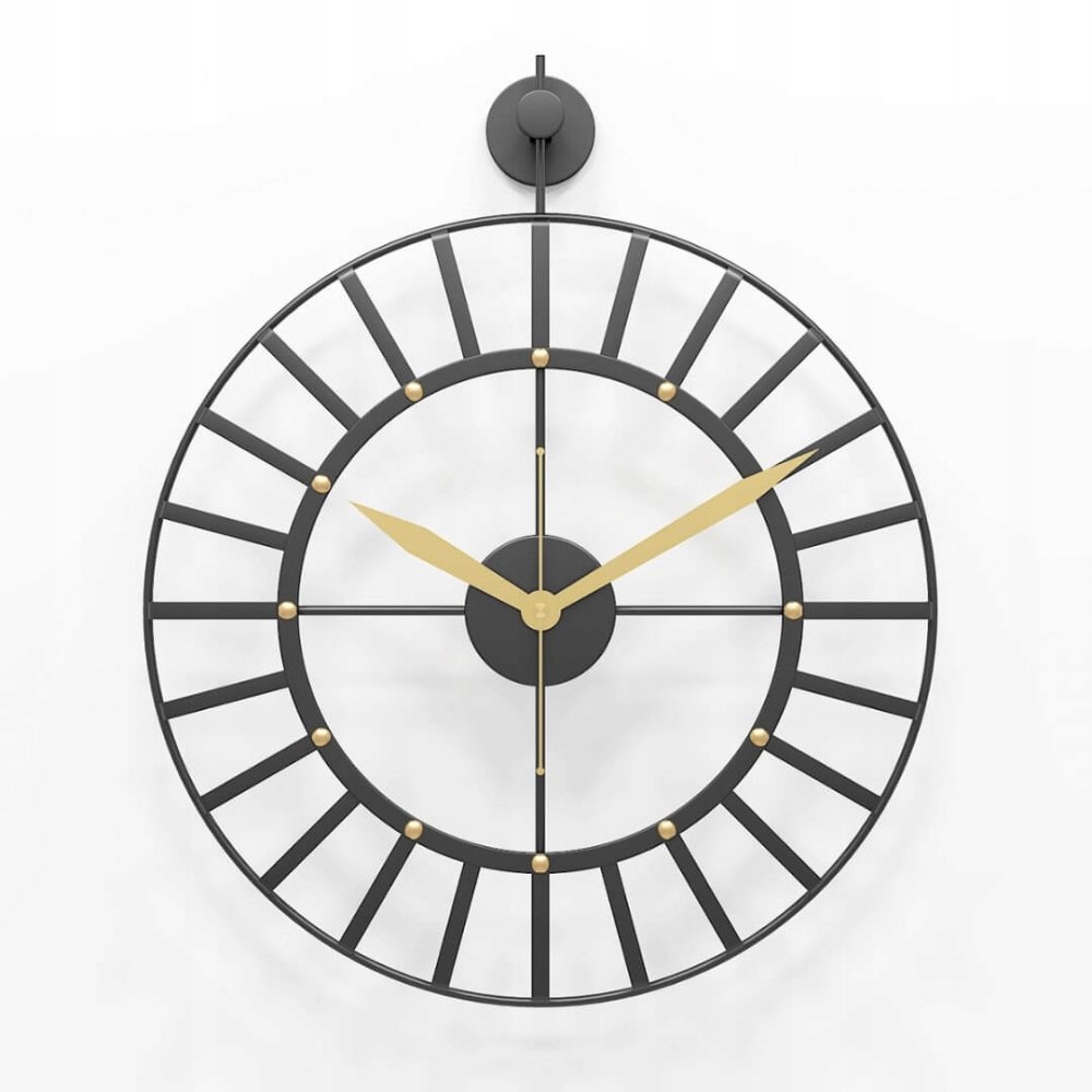 Dizajnové nástenné hodiny Rustical 50cm black