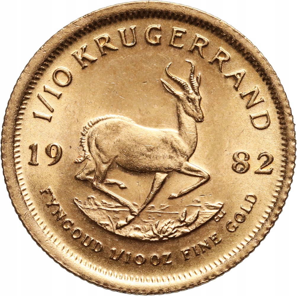 Złota moneta Krugerrand 1/10 uncji Rand Refinery (RPA)