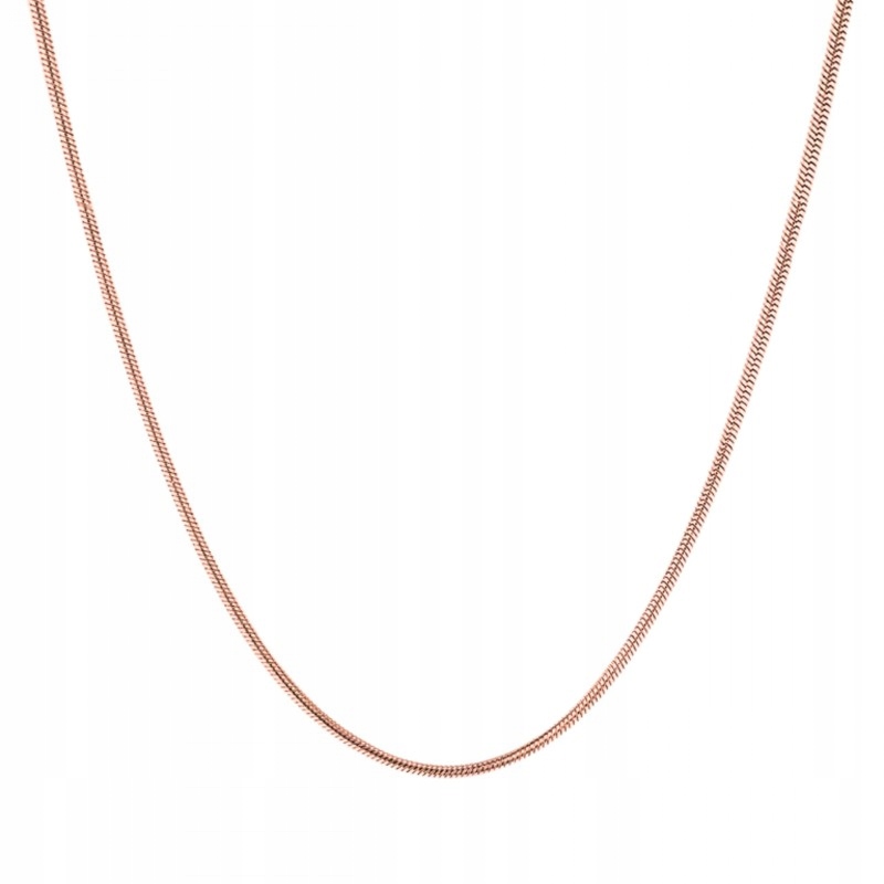 Łańcuszek damski unisex naszyjnik linka żmijka okrągła 1mm s925 rose gold45 Rodzaj Rękodzieło Wyrób jubilerski