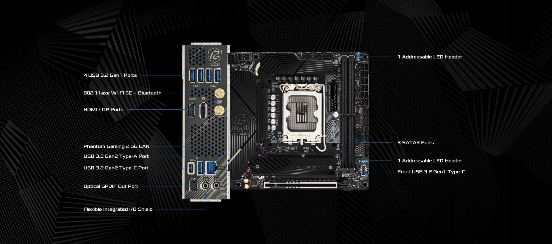 ASRock Z790I Lightning WiFi Płyta Główna Intel DDR5 mini-ITX — miniatura 6