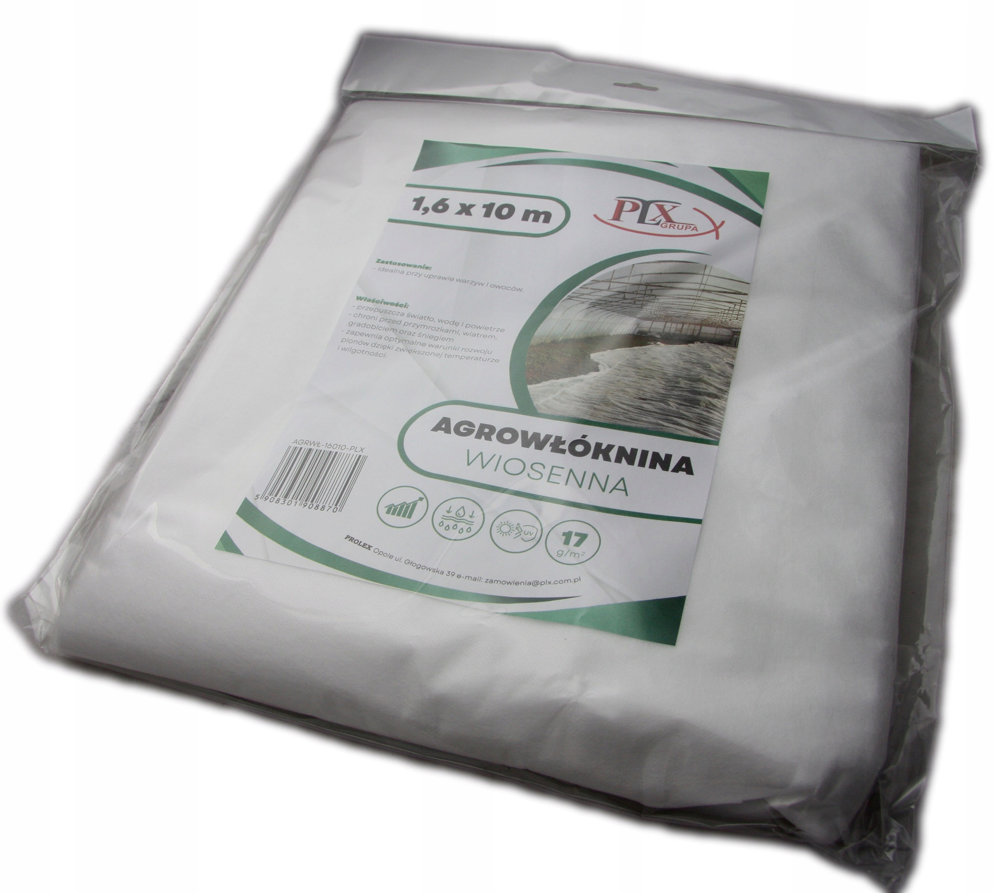 

Agrowłóknina biała wiosenna 1,6x 10m 17gr/m2 Plx