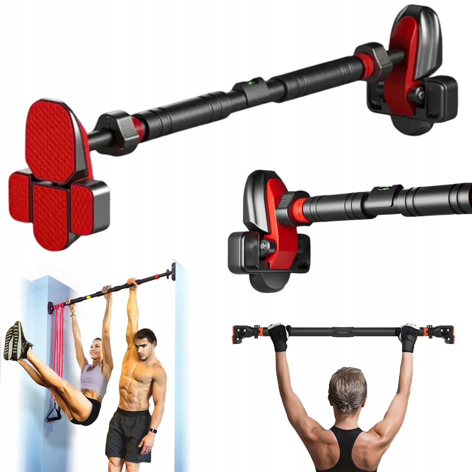 Drążek Do Podciągania Bez Wiercenia 73-100CM Obciążenie 136KG Treningowy