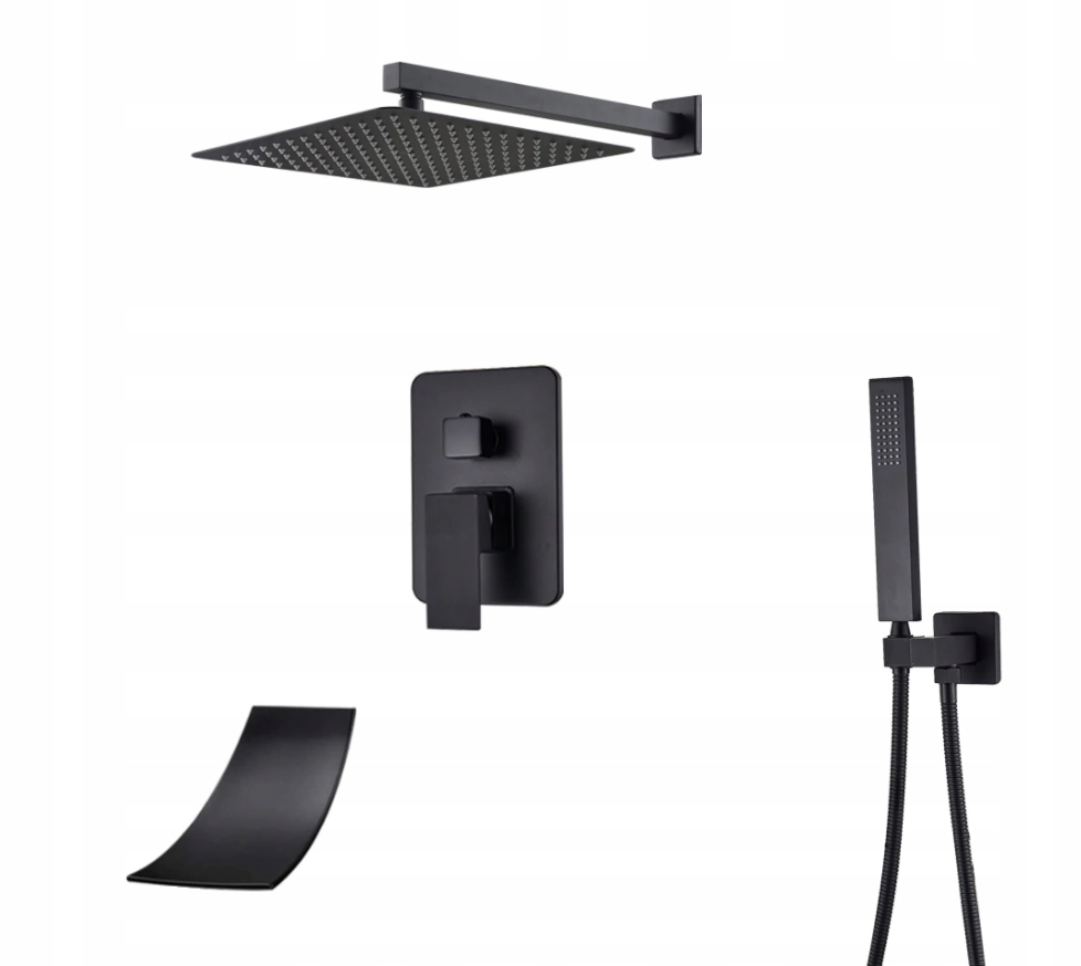 Podomietkový Set Čierny Matný Výtokový Vodopád Boxs