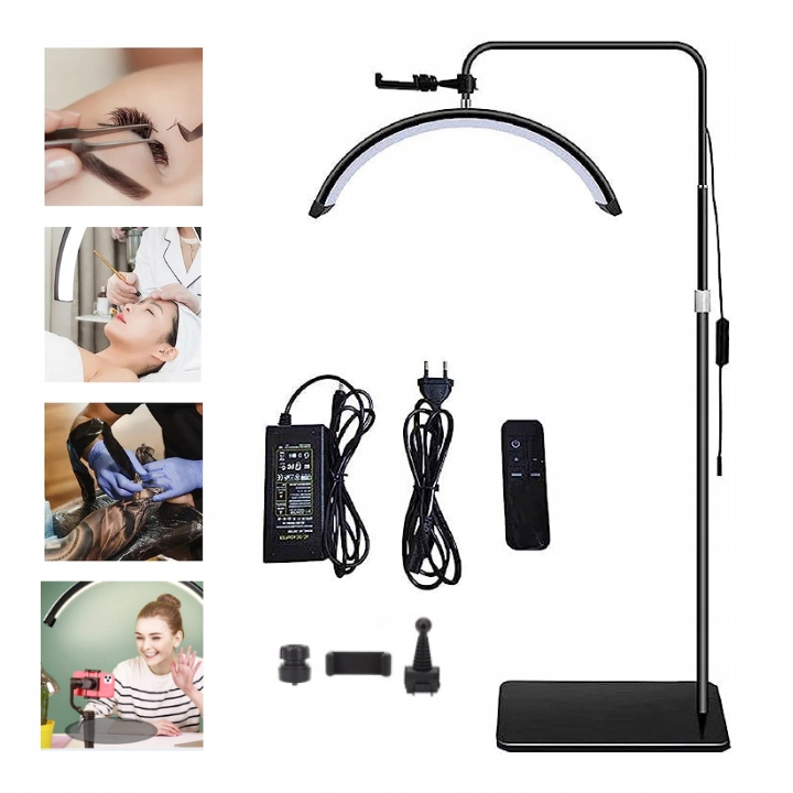Podlahová Kosmetická Lampa Univerzální, Nastavitelná Pro Prodlužování Řas, Led