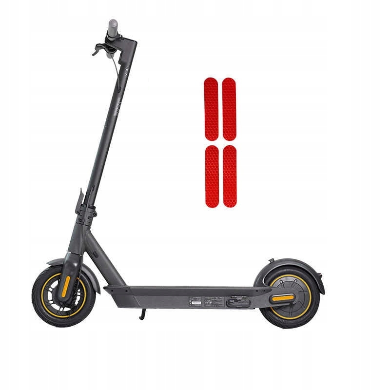 Naklejki odblaskowe na zaślepki osłony śrub Ninebot Max G30/Motus Scooty 10