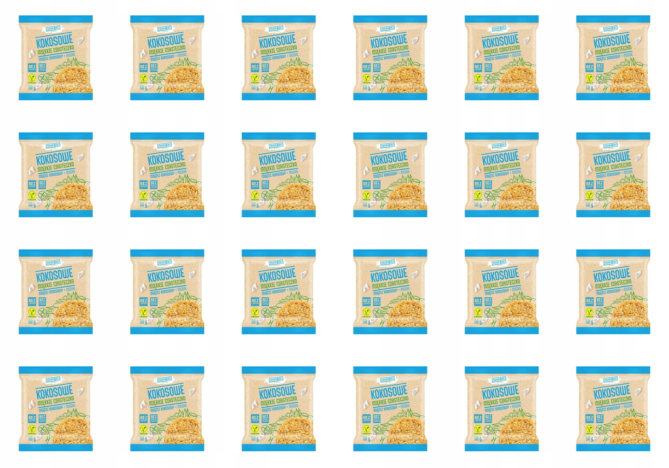 Levně 24 x 50 g Frank&oli Kokosové sušenky Karton