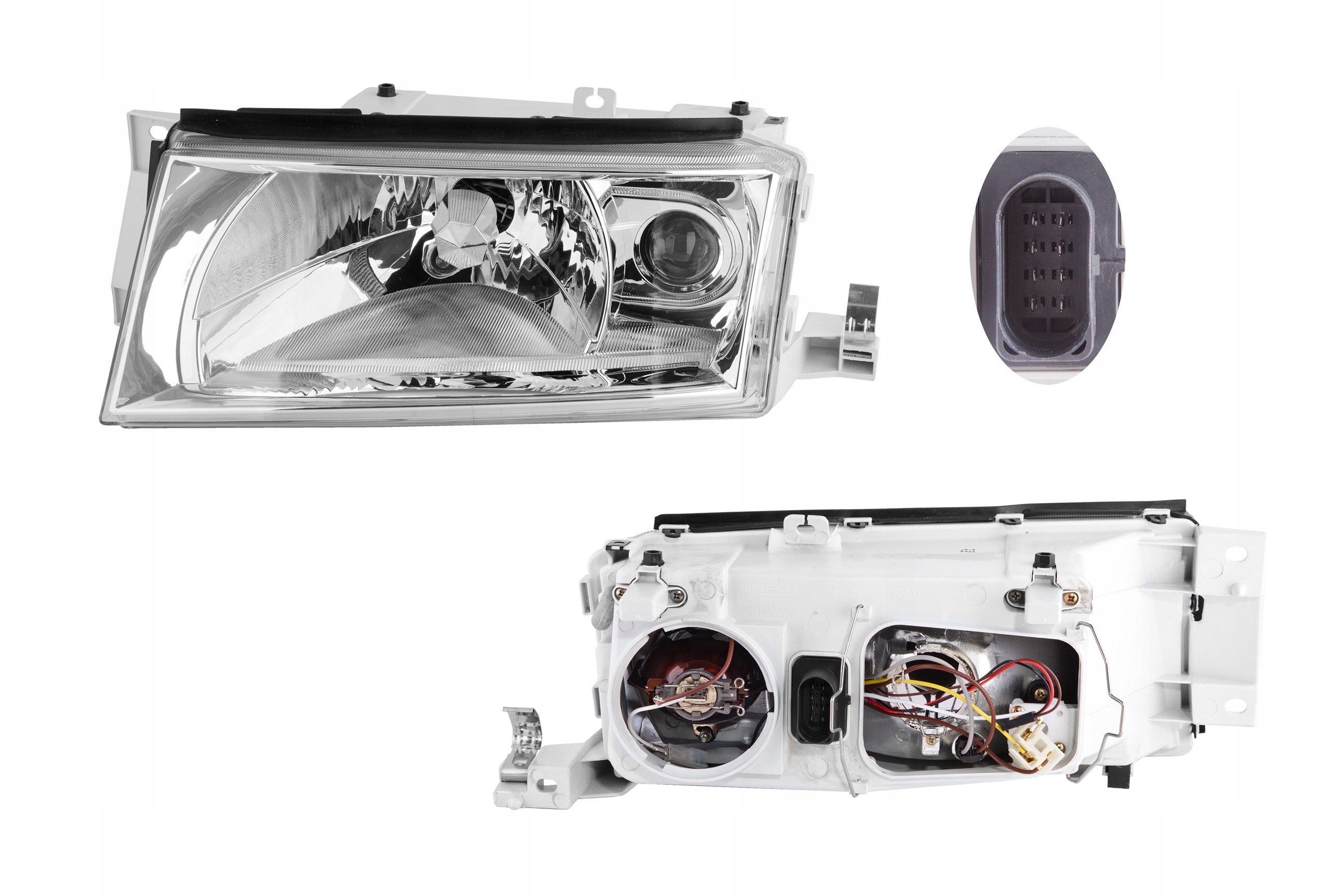 Reflektor prawy H4 Skoda Octavia I 01-10 Tyc  sklep z częściami  samochodowymi