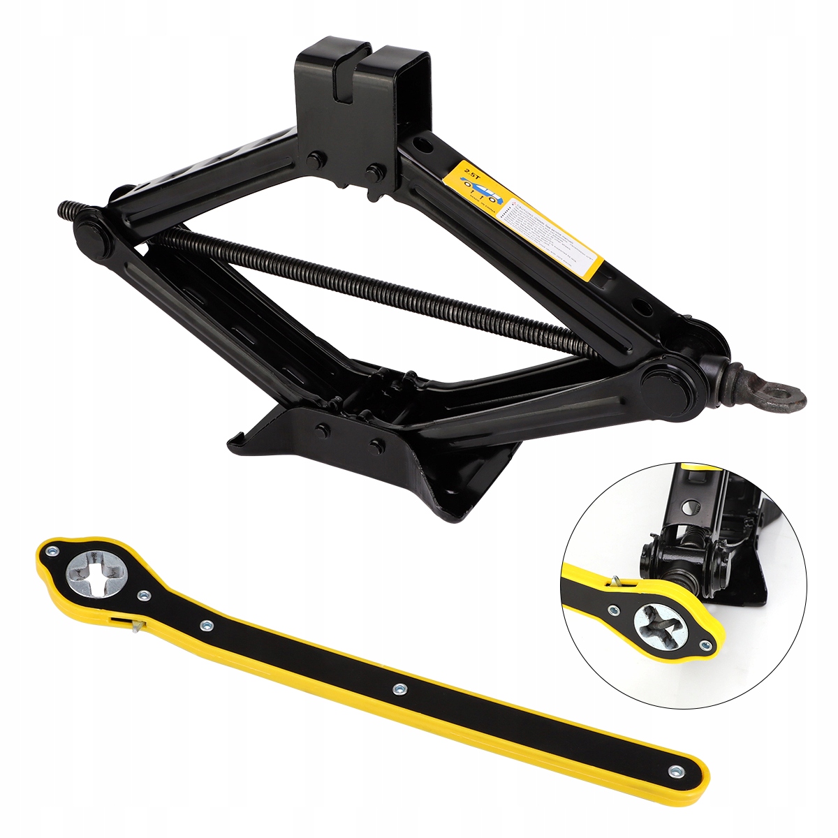 Lewarek Trapezowy Podnośnik Samochodowy Lewar 2.5T