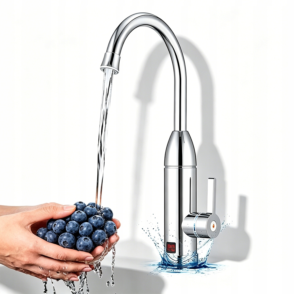 Kohoutek S Ohřívačem Vody 3000 W, Vysoký Výkon, LCD Displej Teploty