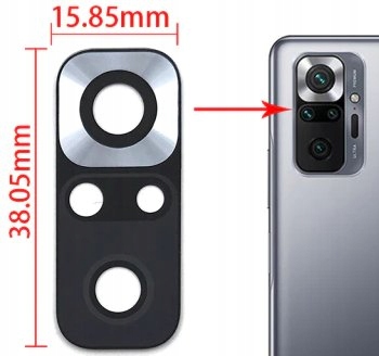 REDMI NOTE 10 PRO SZKIEŁKO OCZKO TYLNA SZYBKA NA APARAT KAMERE KAMERY +KLEJ EAN (GTIN) 7443520000717