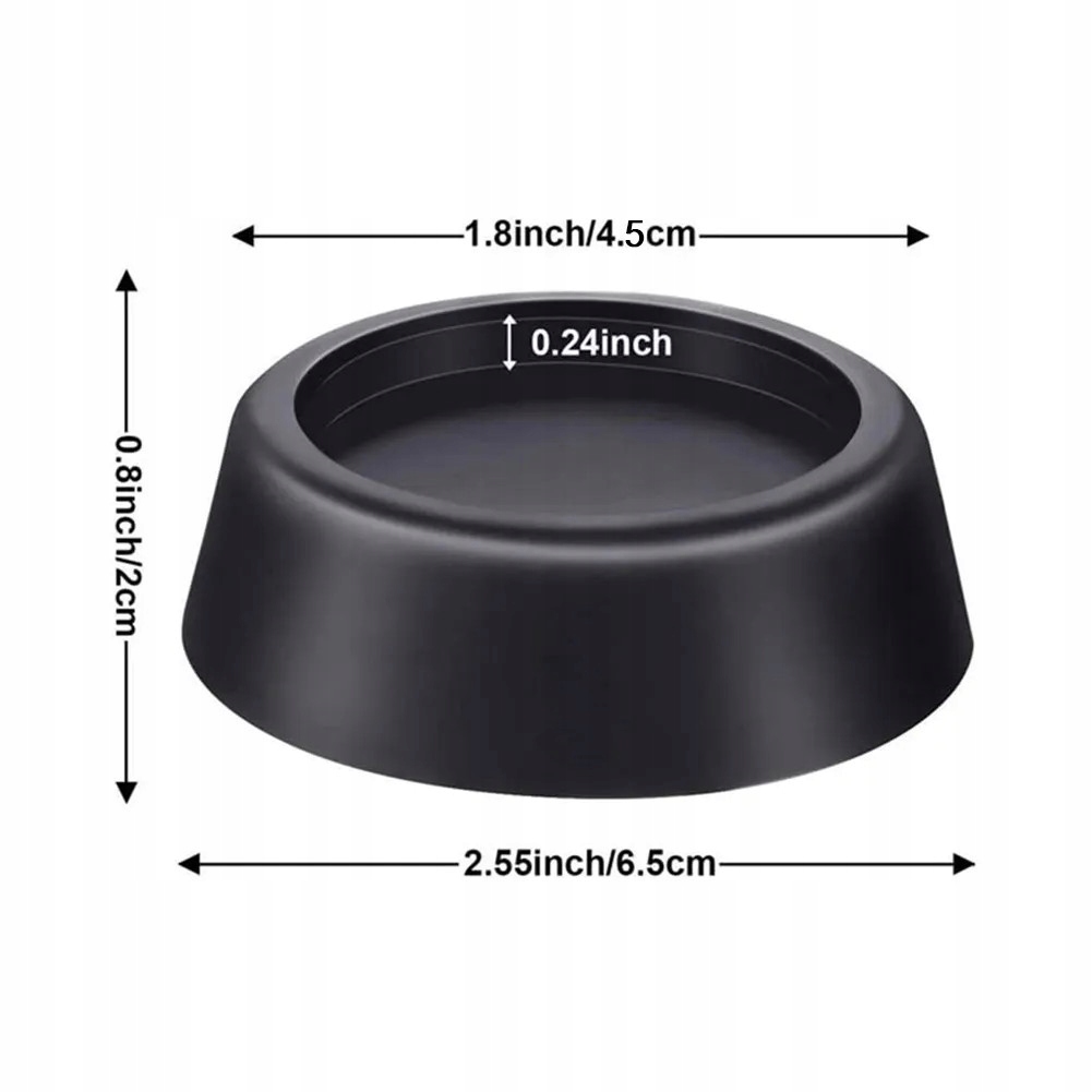 GUMOWE NÓŻKI PODKŁADKI POD PRALKĘ ANTYWSTRZĄSOWE ZMNIEJSZAJĄ HAŁAS WIBRACJE Kolor dominujący srebrny/szary