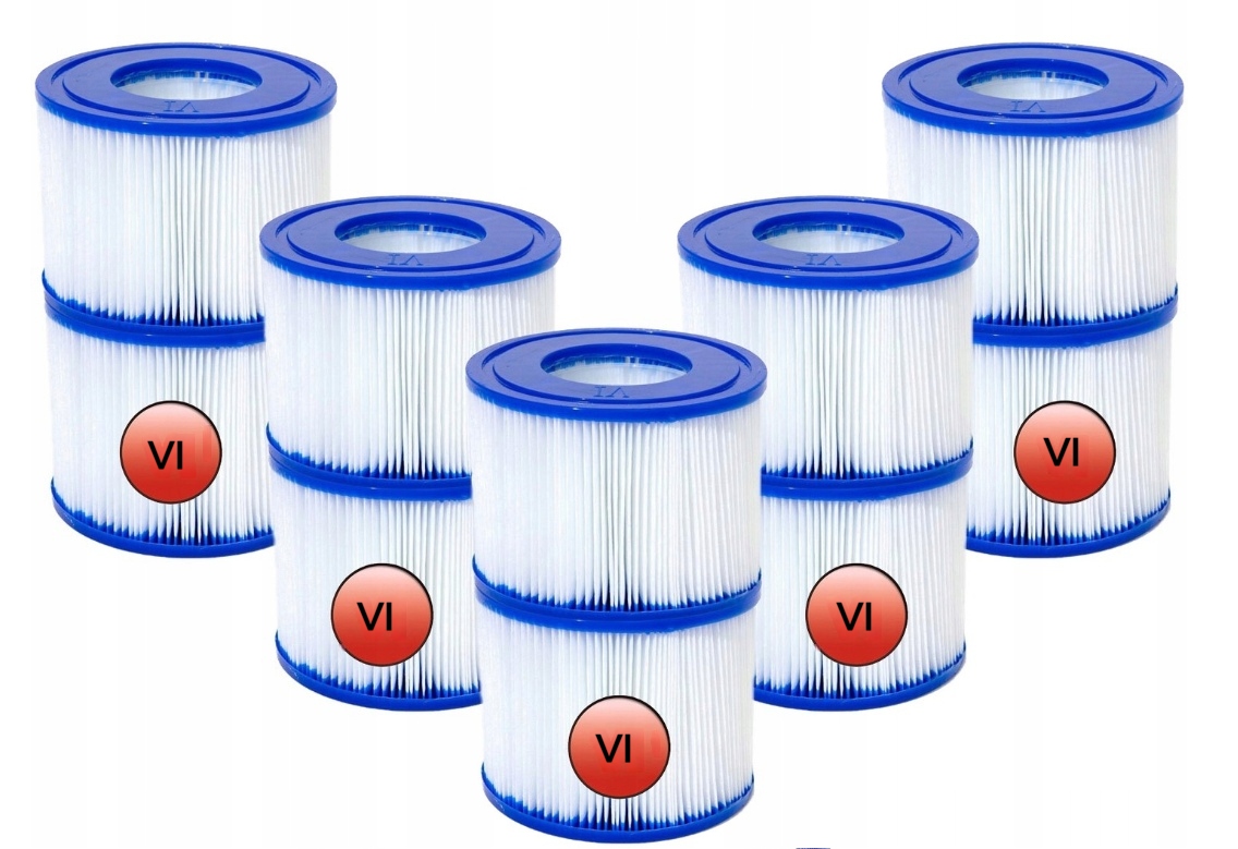 10 x Filtrační Vložka Pro Lay-z-spa Bestway Čerpadlo 60311 Typ VI Pro Vířivku