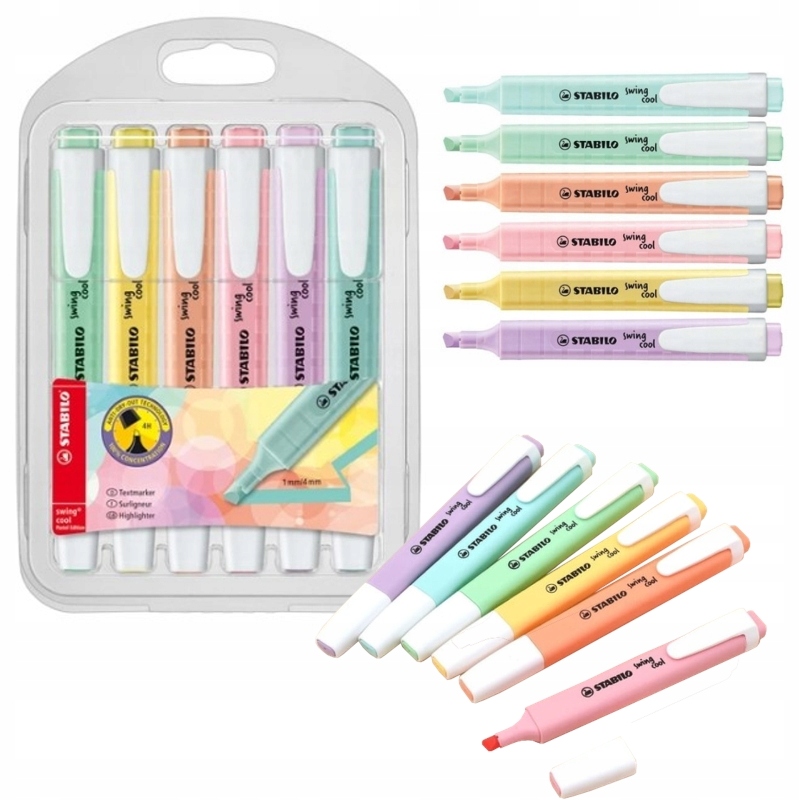 

Zakreślacz Stabilo Swing Cool Pastel 6 sztuk Etui