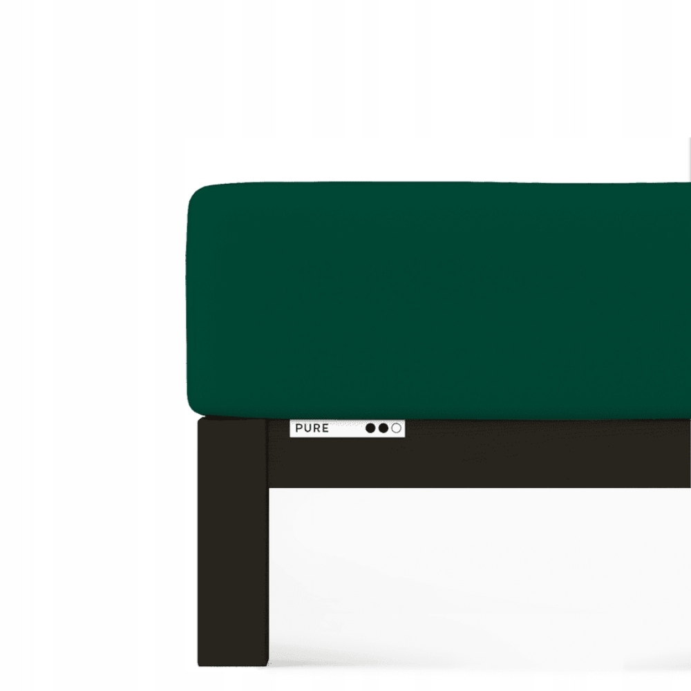 Schlafgut Pure dětské Prostěradlo 140 Cm tmavě zelené 690