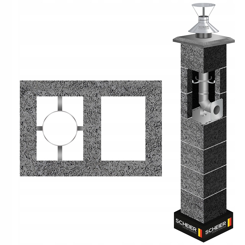 Systémový komínový systém Inox 80 8 m W2 plyn