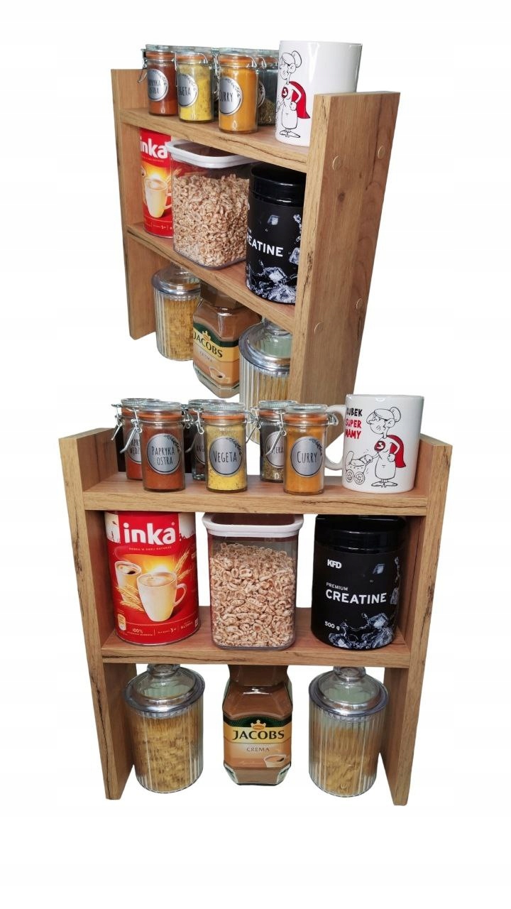 PÓŁKA KUCHENNA STOJĄCA ORGANIZER REGAŁ NA BLAT 45x45x11 KOLORY Szerokość mebla 35 cm