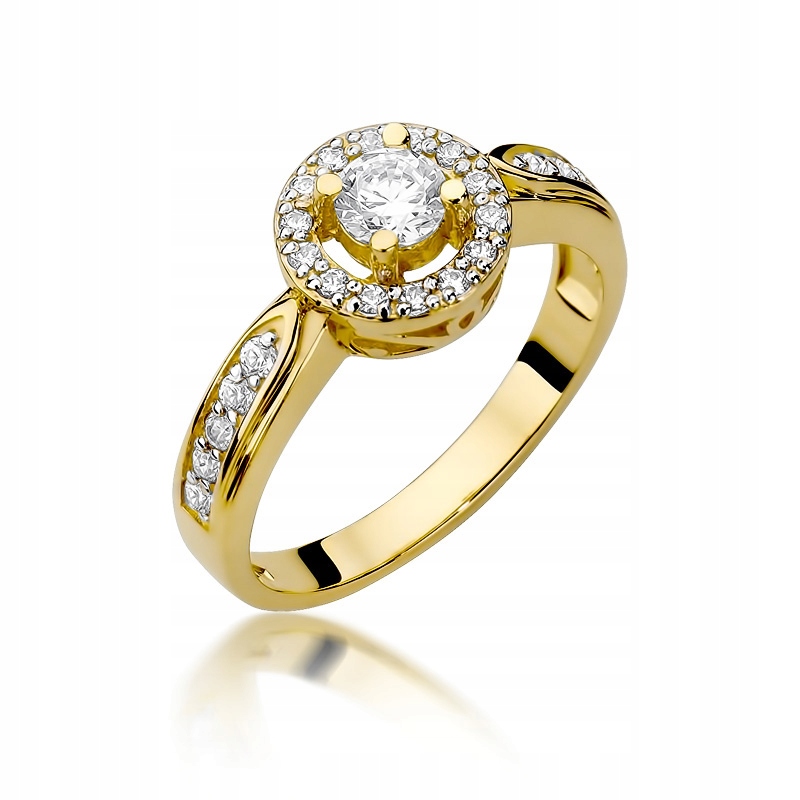 

Złoty pierścionek 585 Diamenty 0,51 ct + Grawer !!
