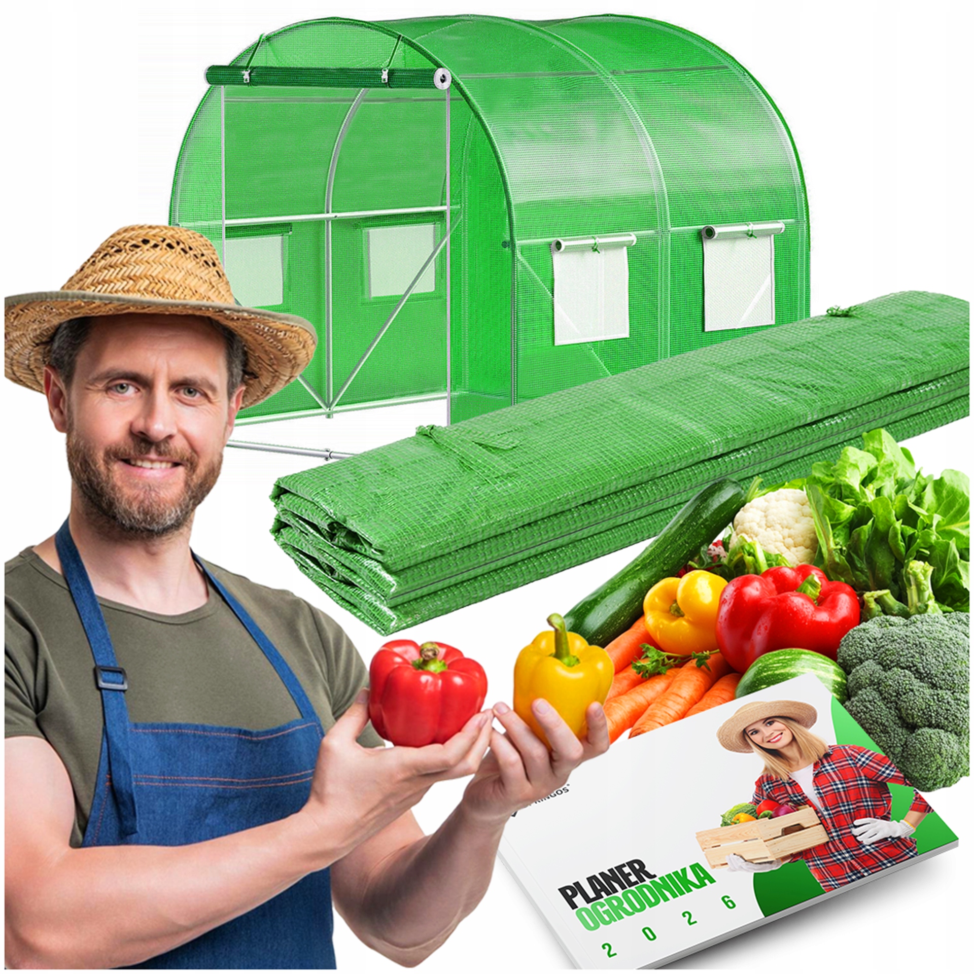 Zahradní Fóliový Tunel Skleník 2x2x2 Fólie Zelenina Ovoce UV-4 Premium 4 m²